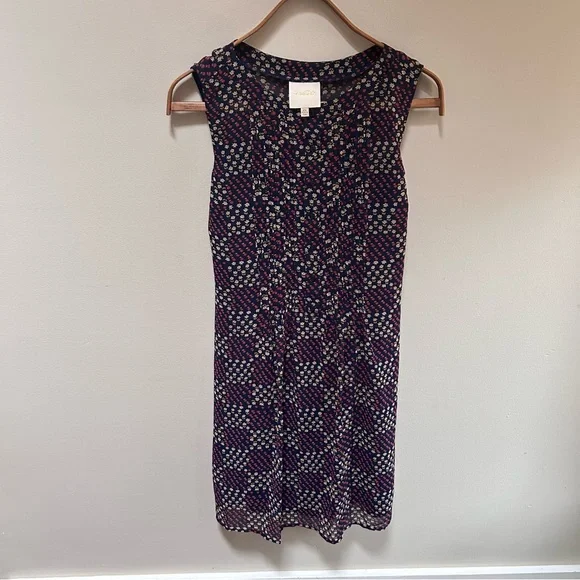ModCloth ~ new ~ Sleeveless Retro Pleated Chiffon Fruit Floral Dress size 2X - Picture 15 of 16